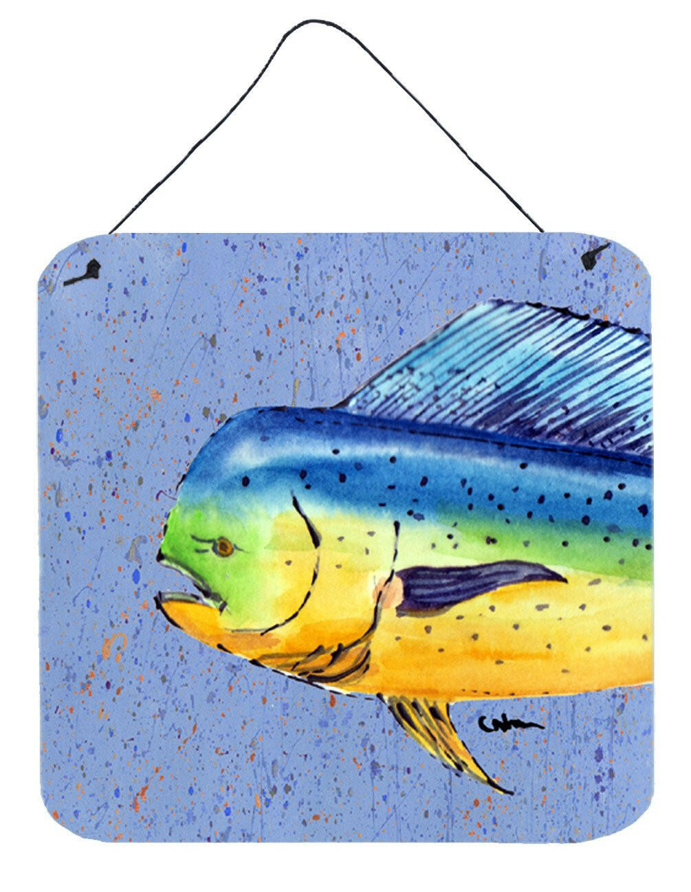 Dolphin Mahi Mahi Aluminium Metal Wall or Door Hanging Prints by Caroline&#39;s Treasures