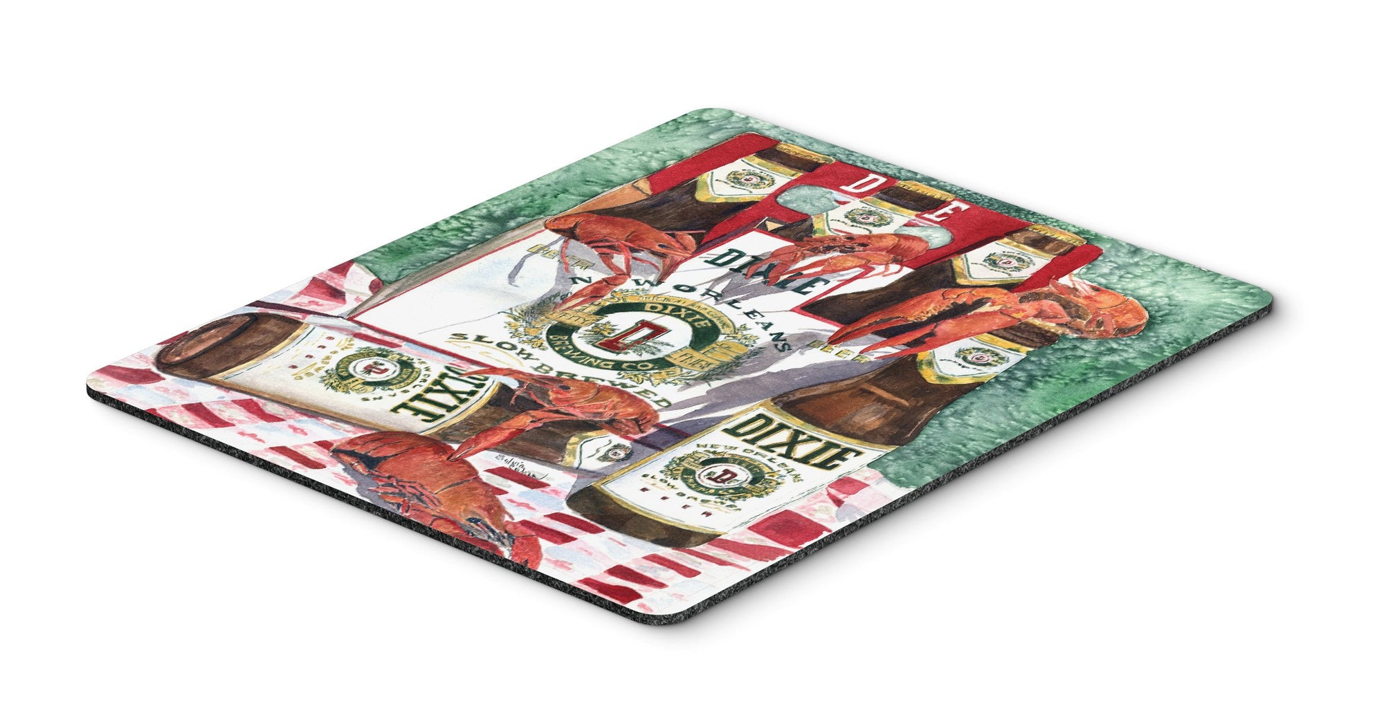 Dixie Beer and Crawfish Mouse Pad by Caroline's Treasures
