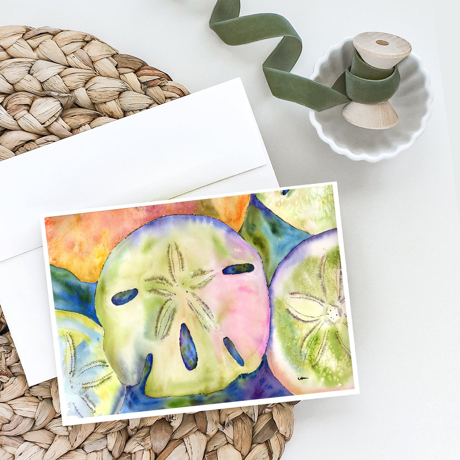 Buy this Sand Dollar Greeting Cards and Envelopes Pack of 8