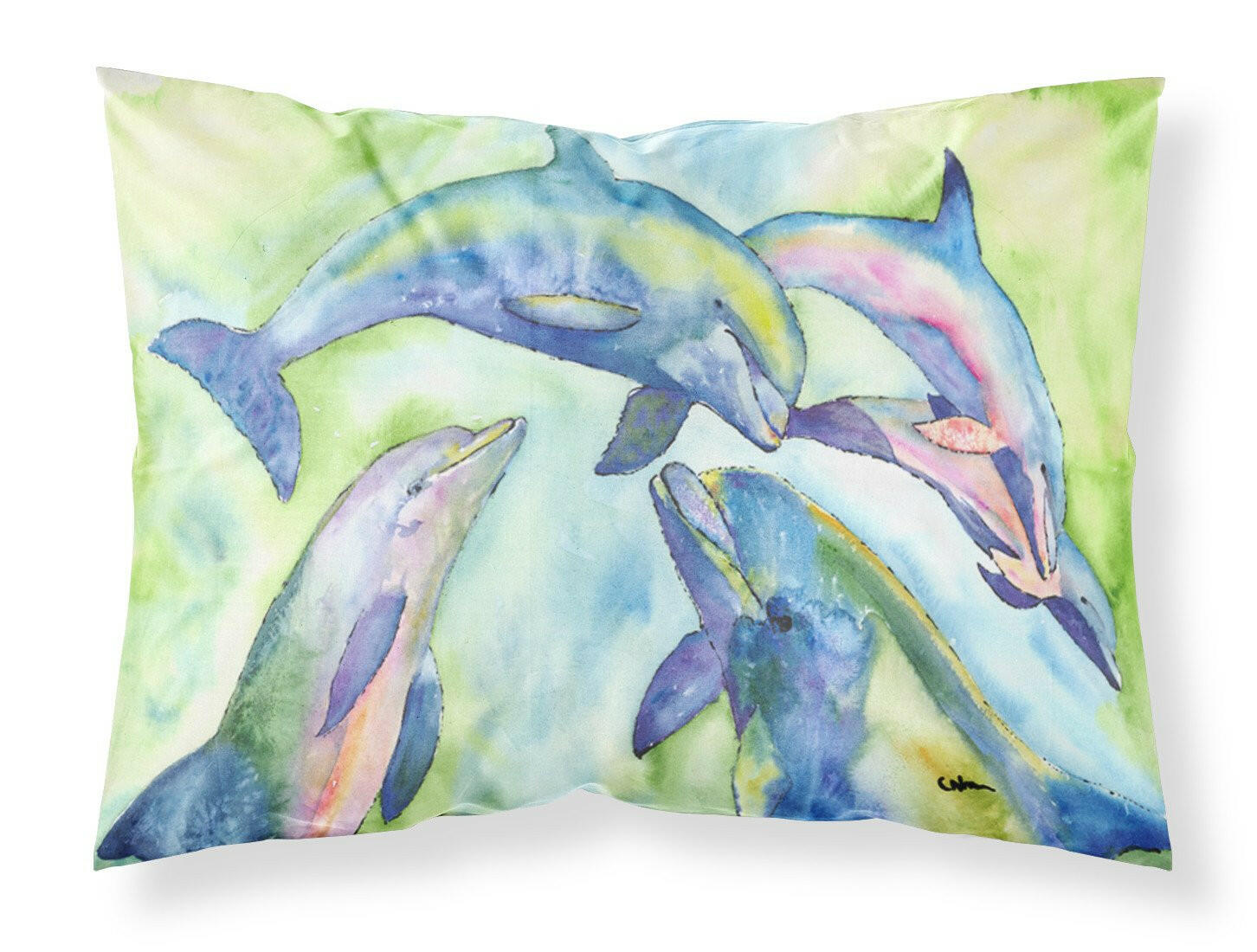 Dolphin  Moisture wicking Fabric standard pillowcase by Caroline's Treasures