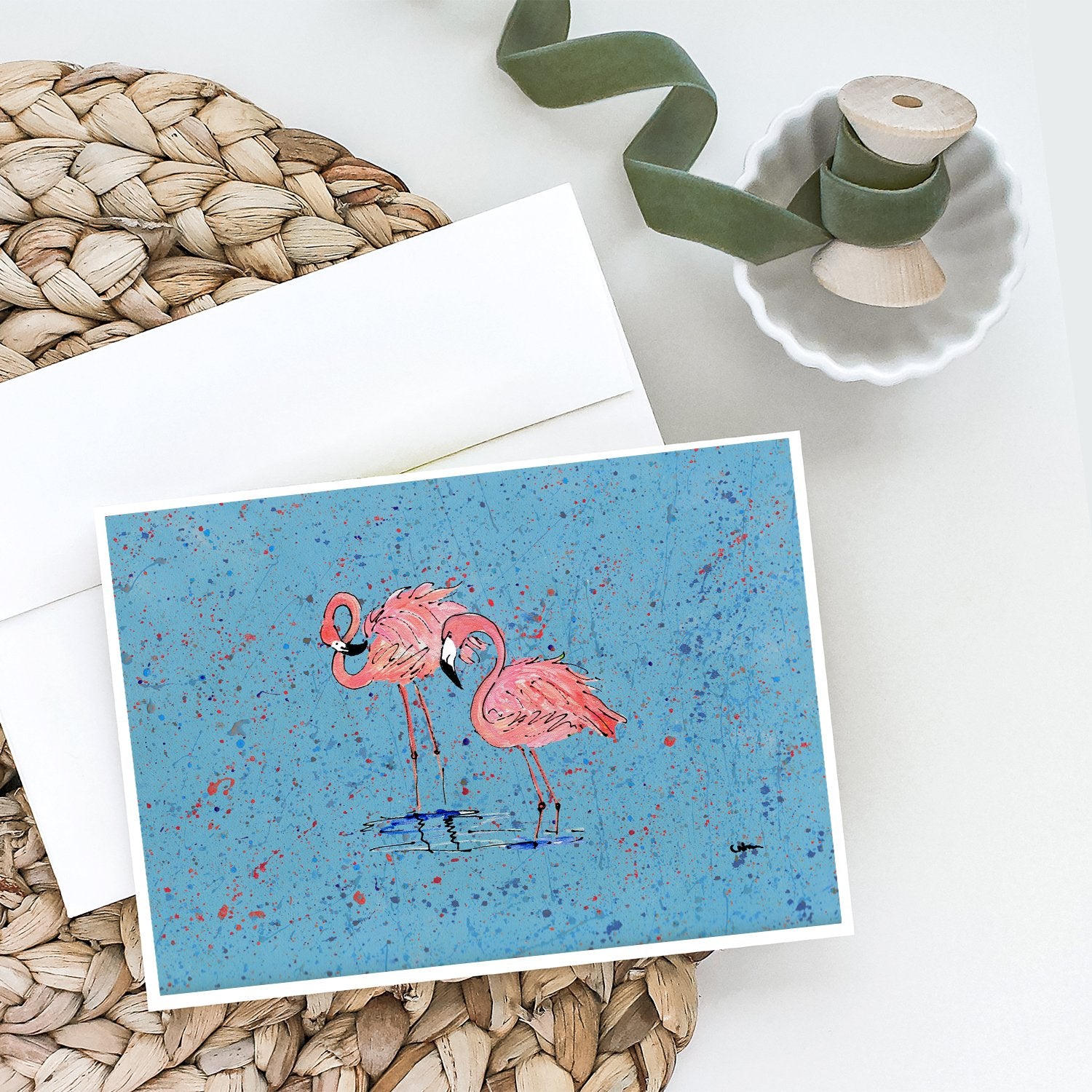 Buy this Flamingo Greeting Cards and Envelopes Pack of 8