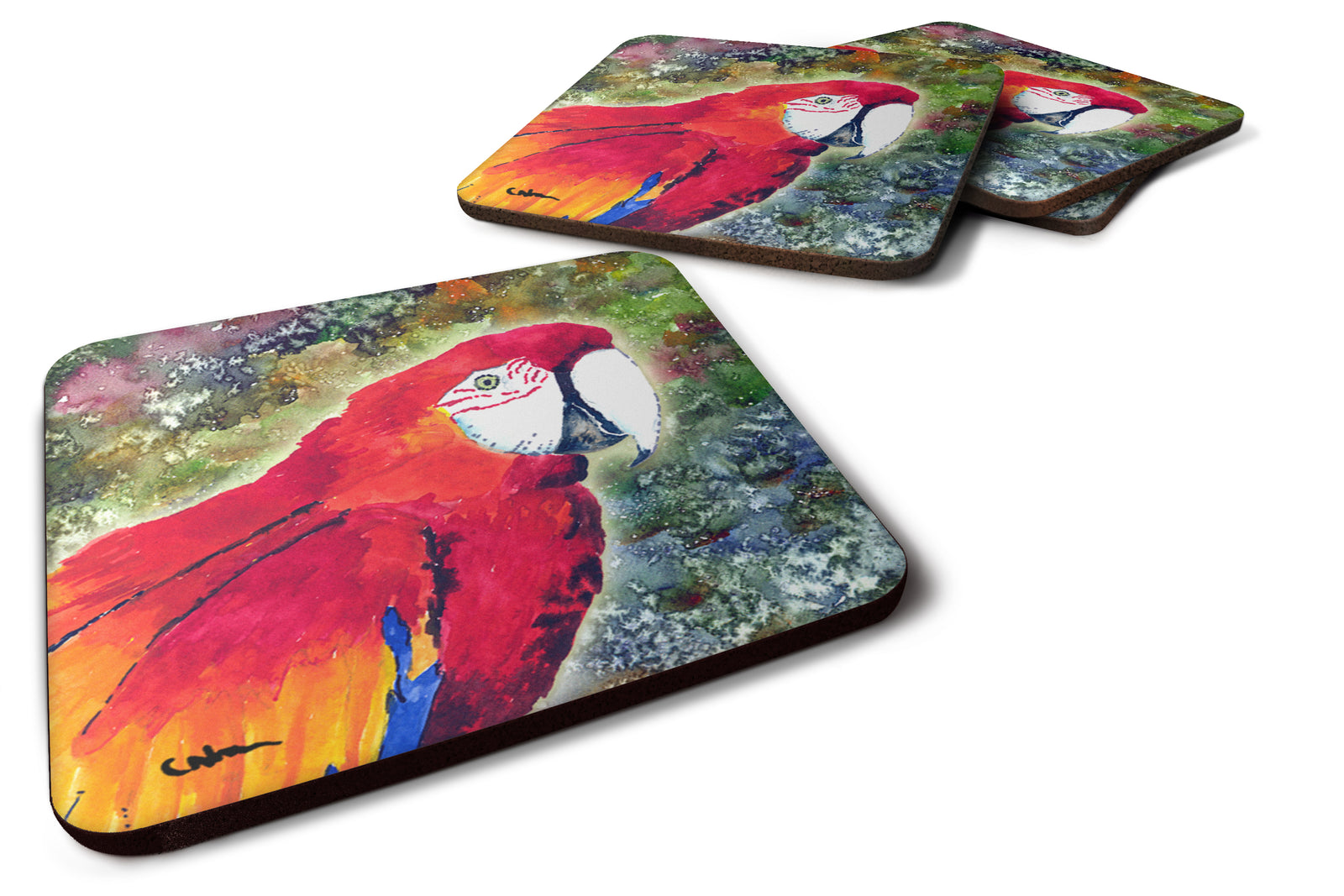 Set of 4 Parrot  Foam Coasters - the-store.com