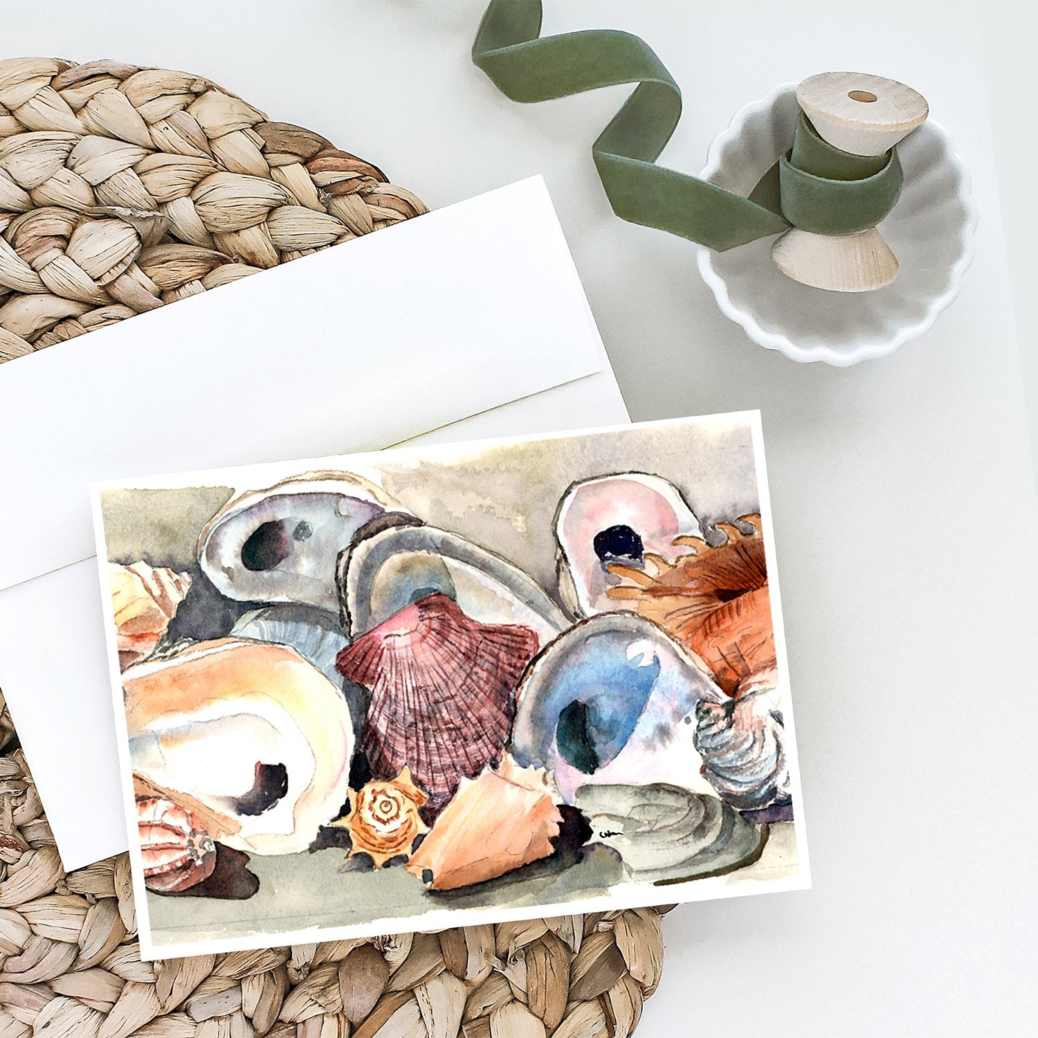 Buy this Sea Shells Greeting Cards and Envelopes Pack of 8