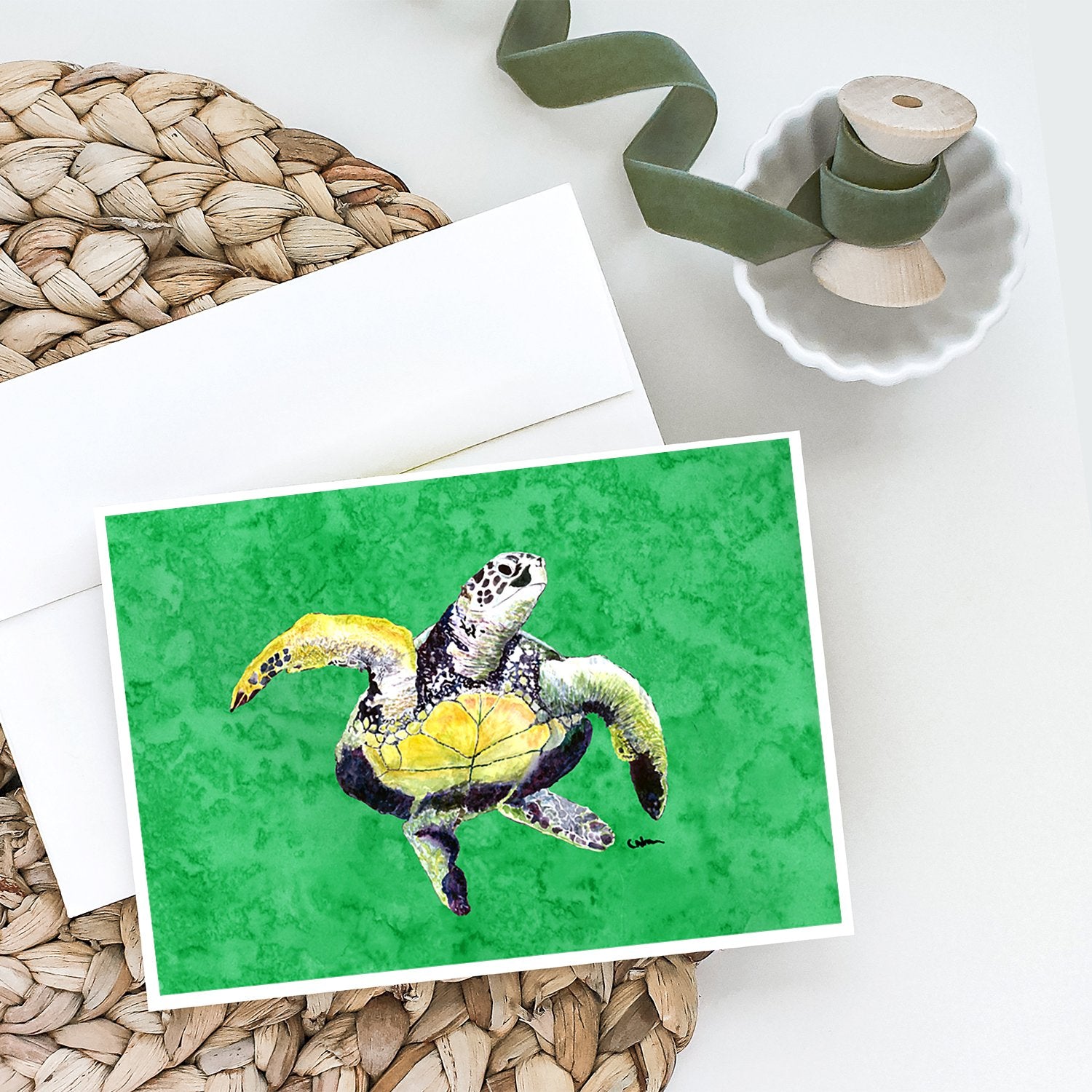 Buy this Loggerhead Turtle  Dancing Greeting Cards and Envelopes Pack of 8