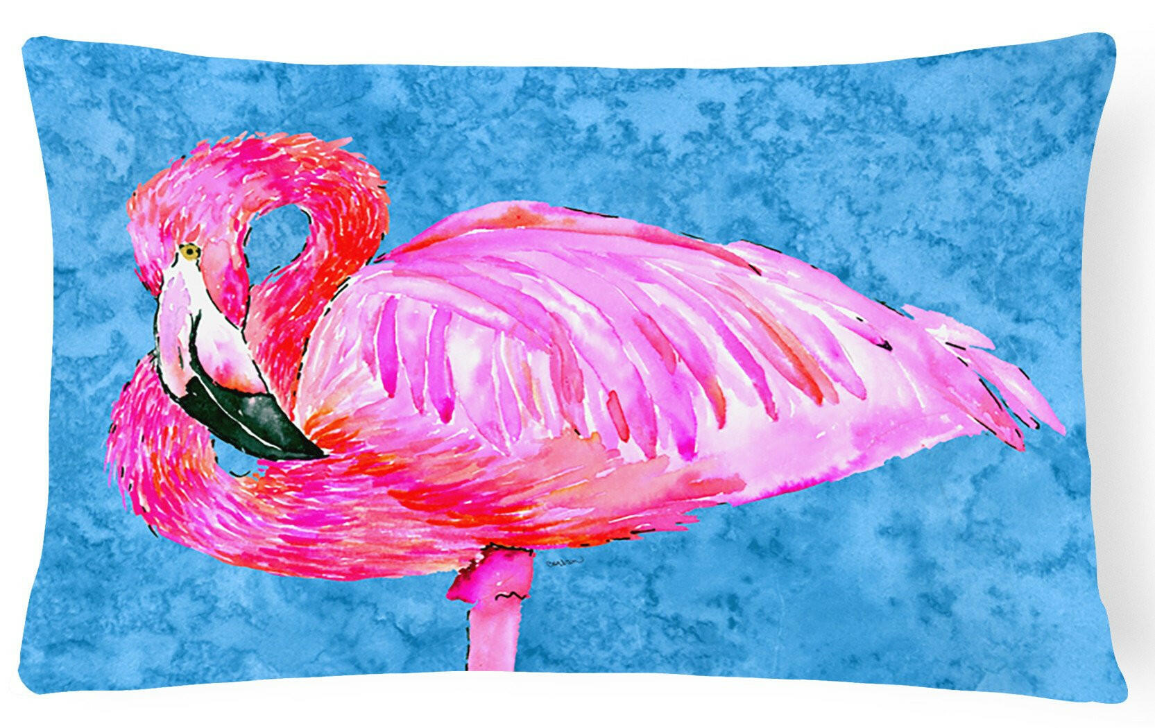 Flamingo   Canvas Fabric Decorative Pillow by Caroline's Treasures