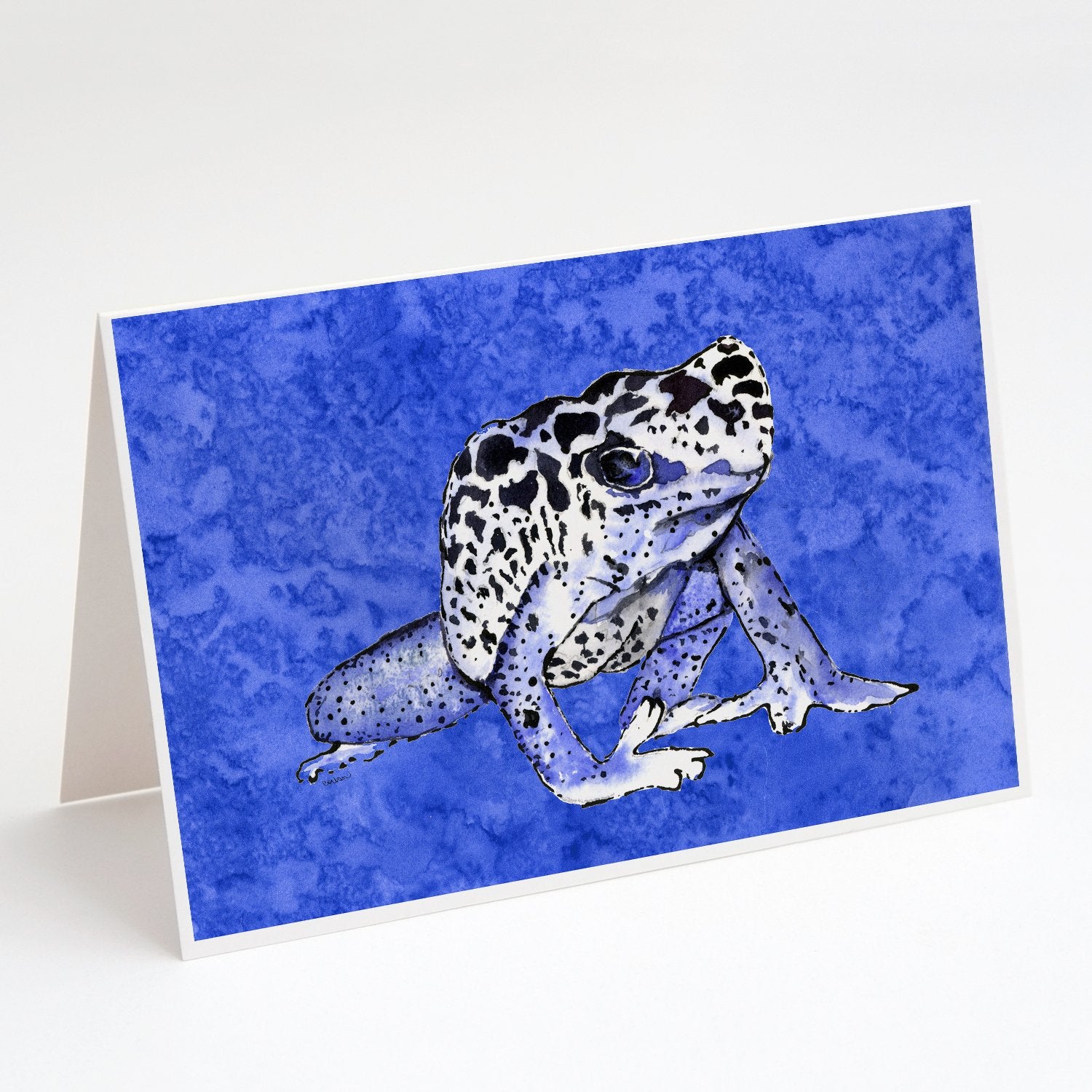Buy this Frog on Blue Greeting Cards and Envelopes Pack of 8