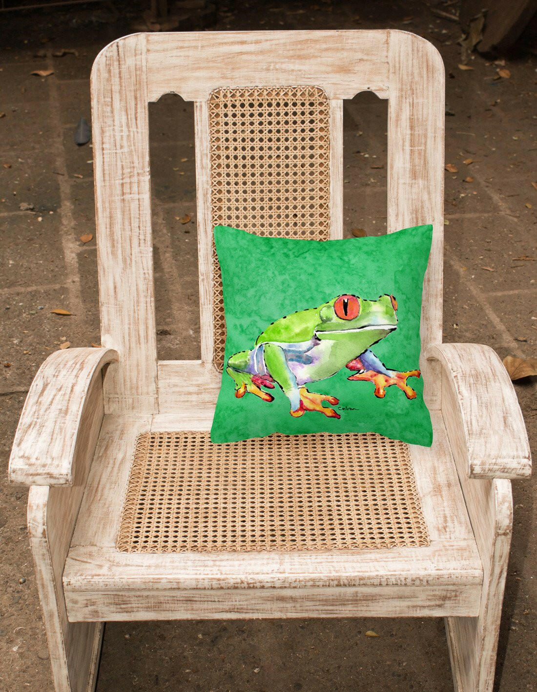 Frog Decorative   Canvas Fabric Pillow - the-store.com