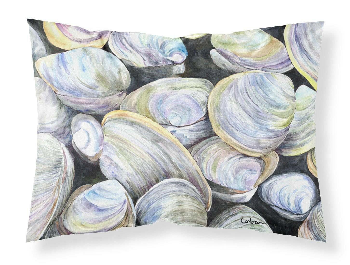 Clam Quahog  Moisture wicking Fabric standard pillowcase by Caroline's Treasures