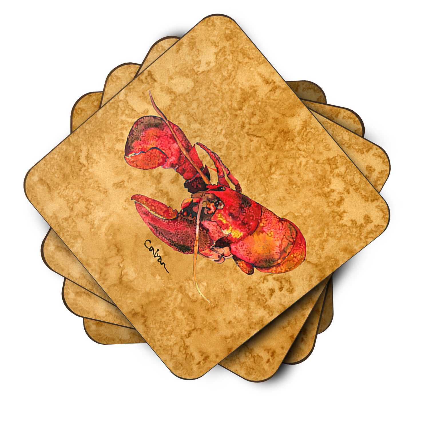 Set of 4 Lobster  Foam Coasters - the-store.com