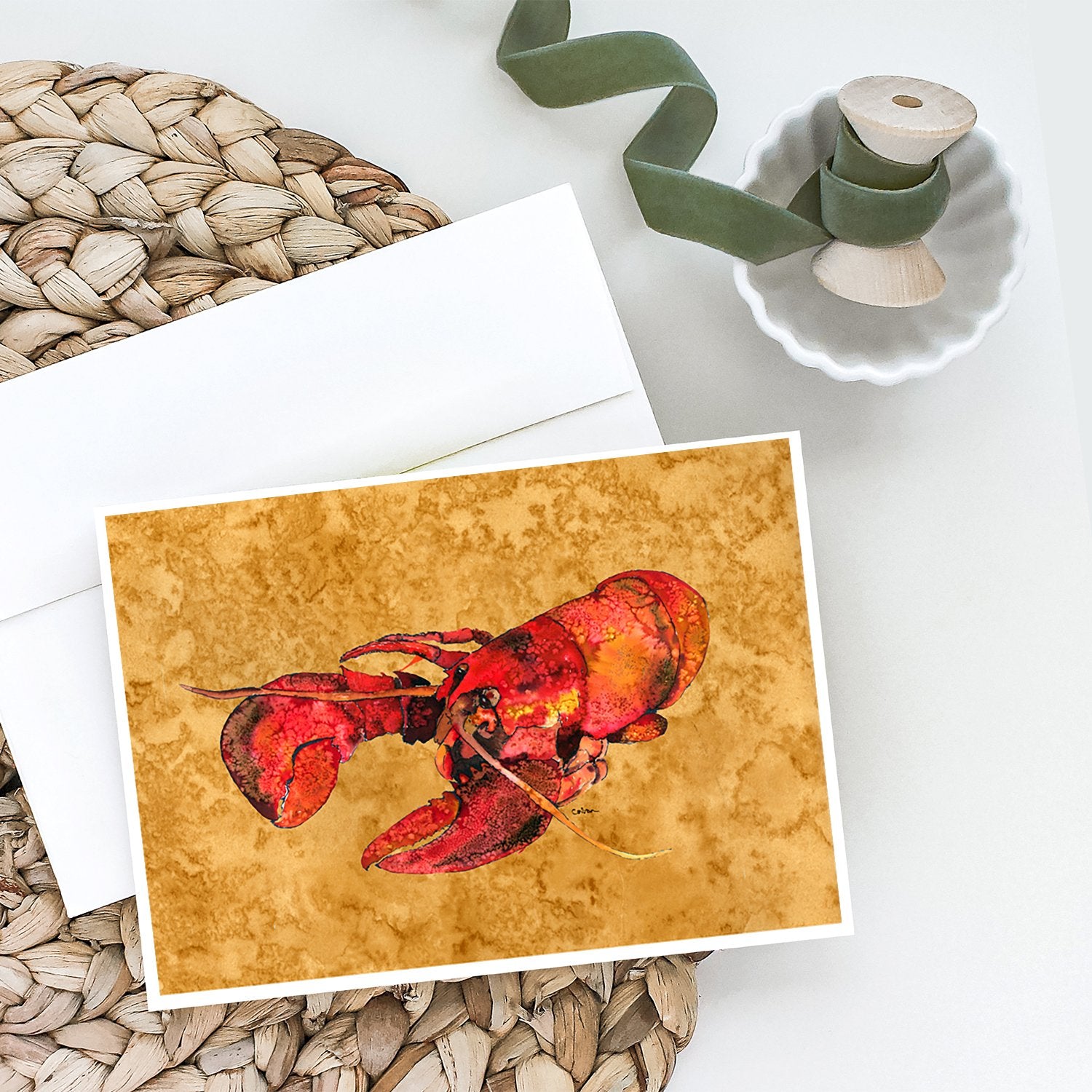 Buy this Cooked Lobster Greeting Cards and Envelopes Pack of 8