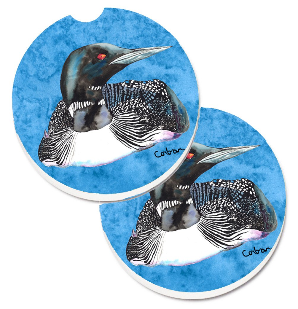 Loon Set of 2 Cup Holder Car Coasters 8717CARC by Caroline&#39;s Treasures