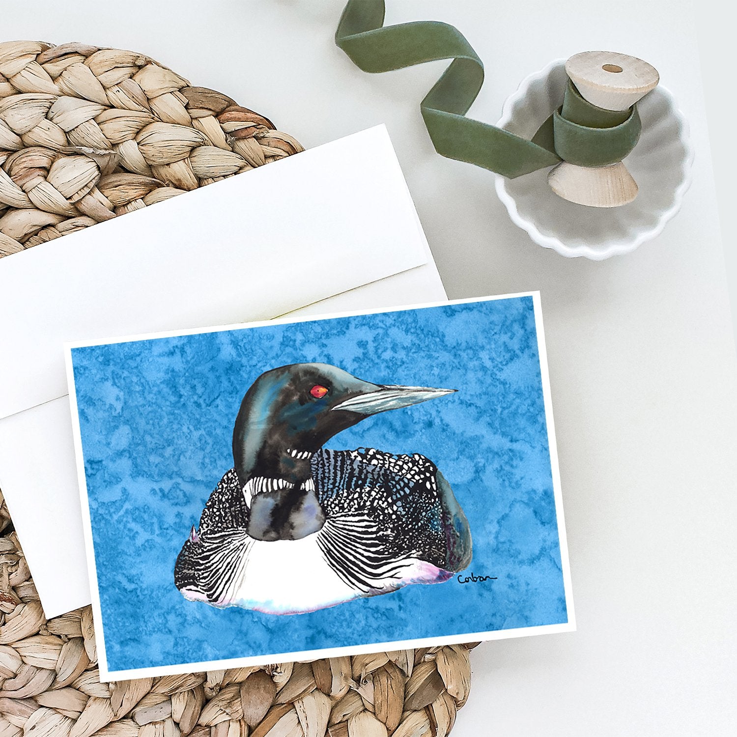 Buy this Single Loon Greeting Cards and Envelopes Pack of 8
