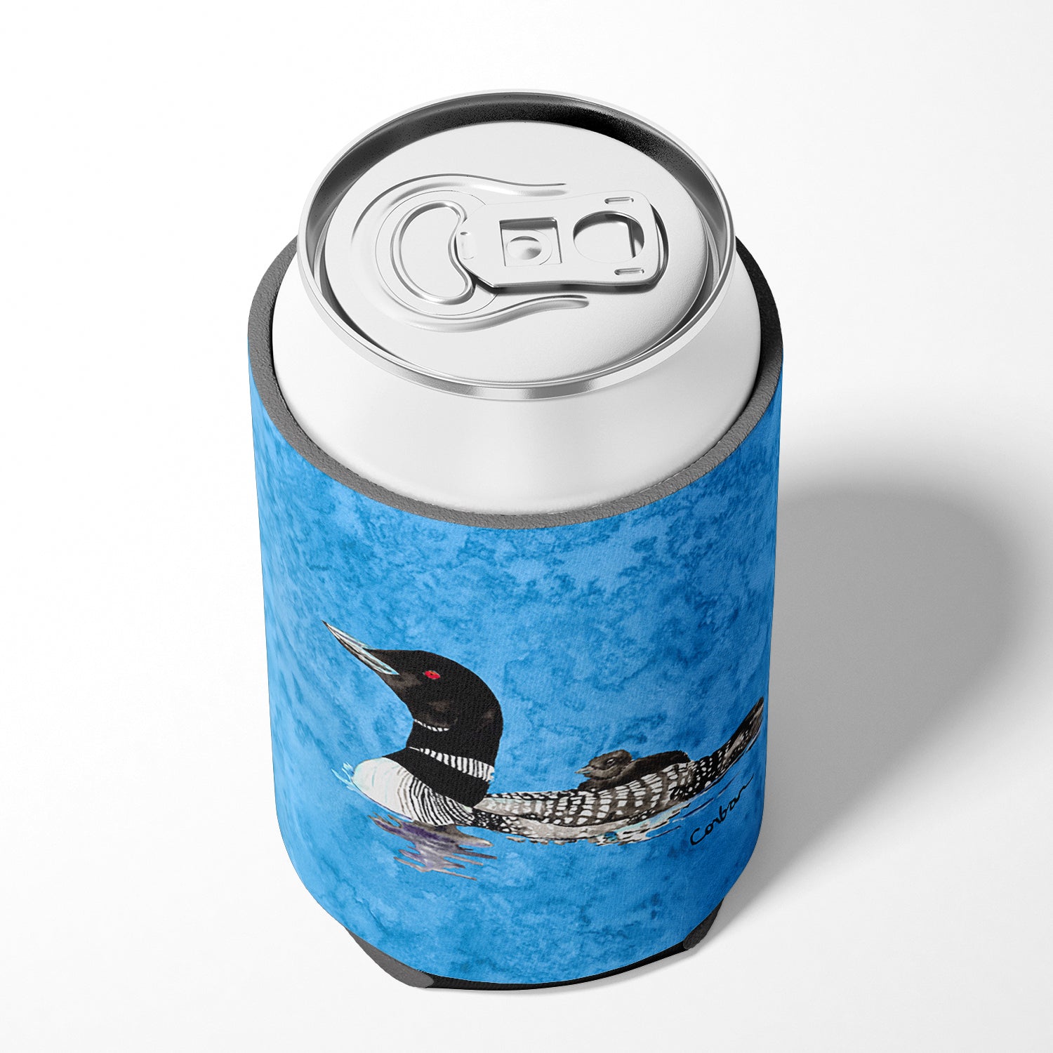 Bird - Loon Can or Bottle Beverage Insulator Hugger.