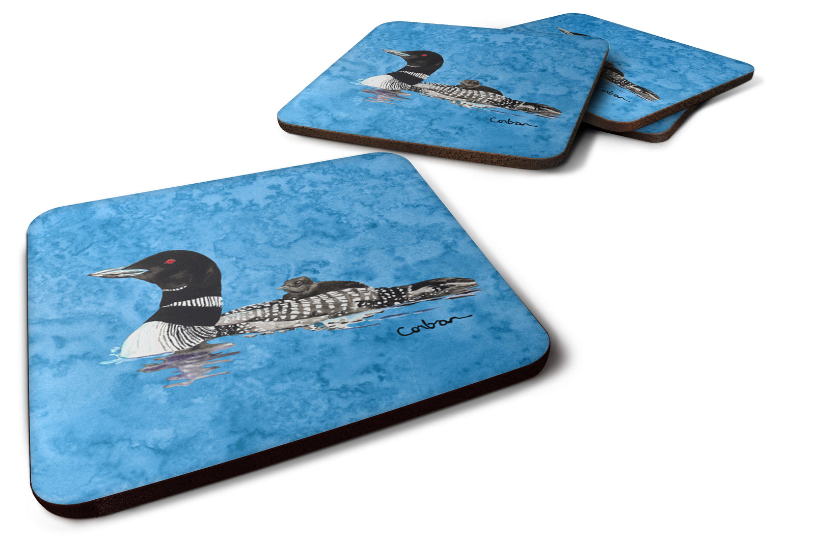 Set of 4 Loon  Foam Coasters - the-store.com