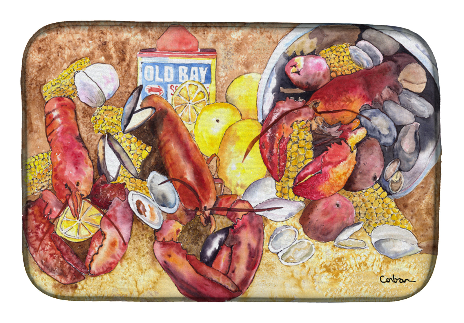 Lobster with Old Bay Dish Drying Mat 8719DDM
