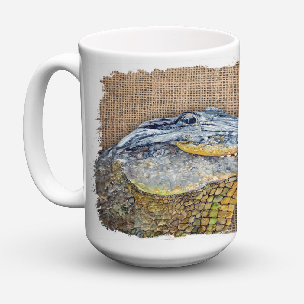 Alligator Dishwasher Safe Microwavable Ceramic Coffee Mug 15 ounce 8733CM15