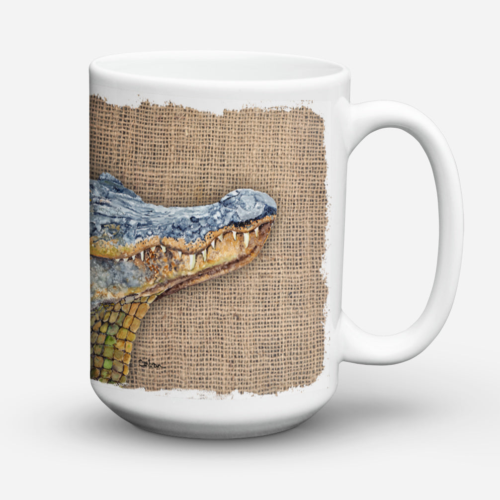 Alligator Dishwasher Safe Microwavable Ceramic Coffee Mug 15 ounce 8733CM15