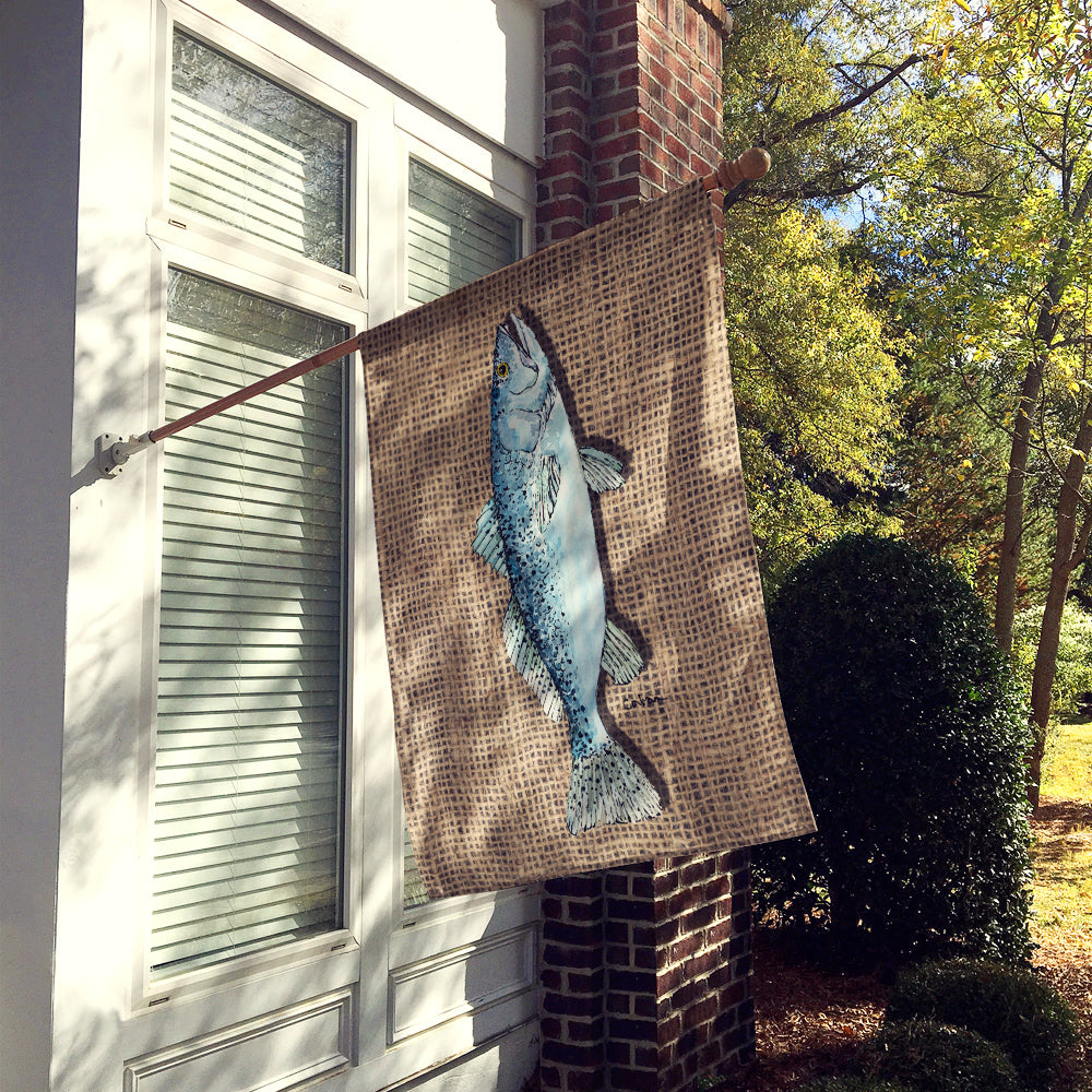 Fish Speckled Trout Flag Canvas House Size