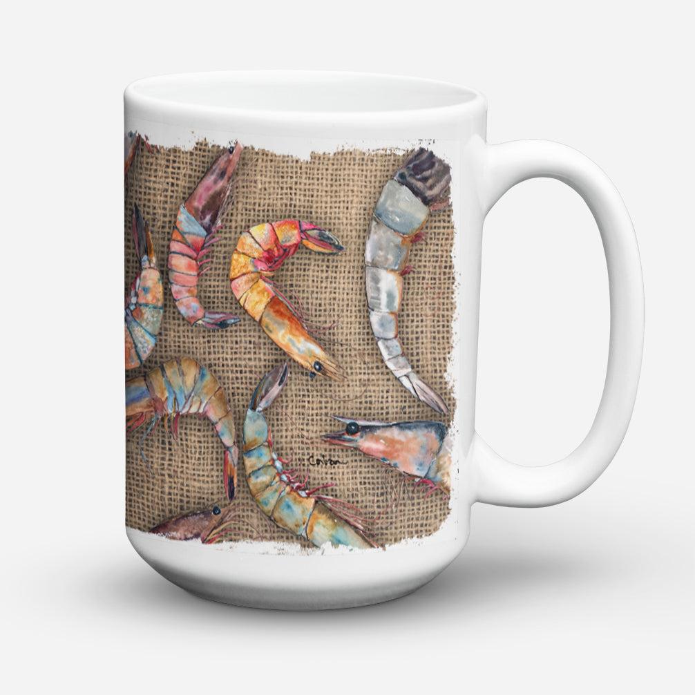 Shrimp Dishwasher Safe Microwavable Ceramic Coffee Mug 15 ounce 8738CM15