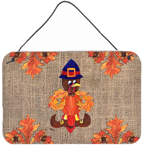 Thanksgiving Turkey Pilgrim Fleur de lis  Indoor Wall or Door Hanging Prints by Caroline&#39;s Treasures