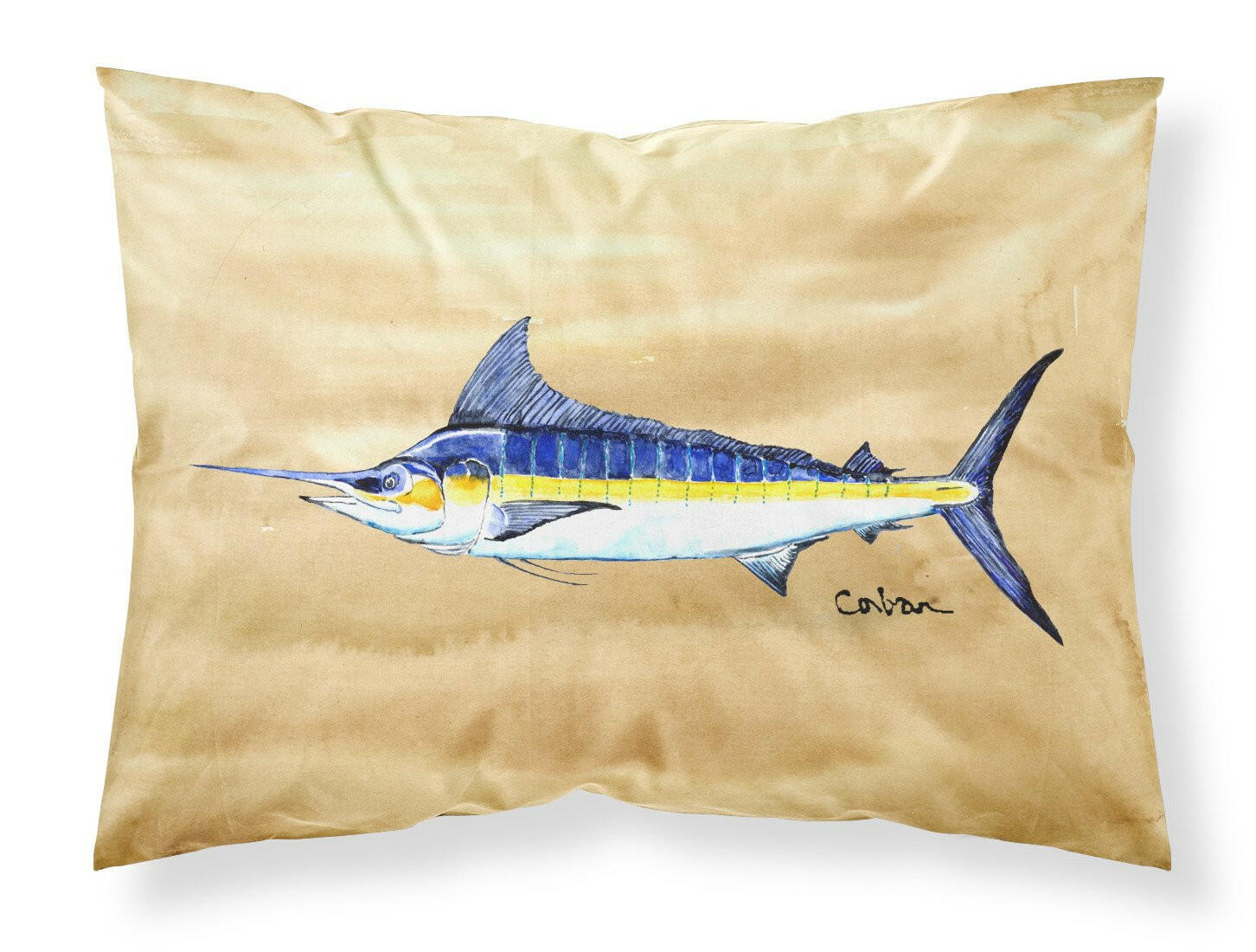 Swordfish on Sandy Beach Fabric Standard Pillowcase 8754PILLOWCASE by Caroline's Treasures
