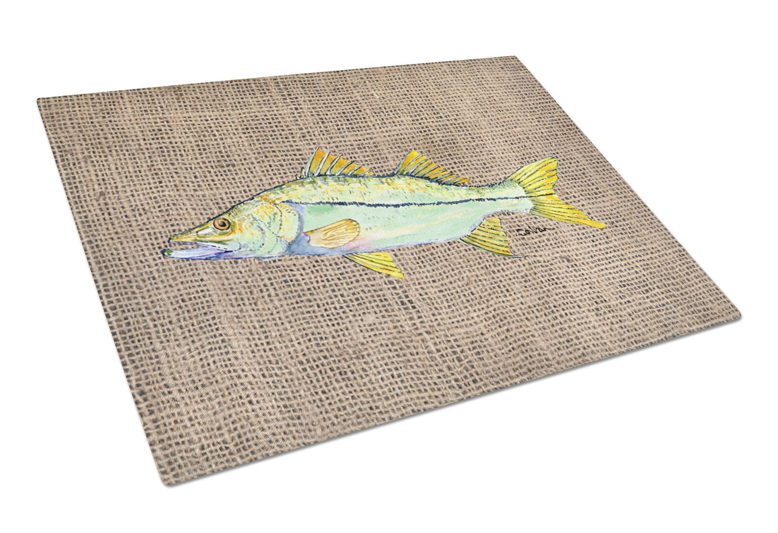 Fish - Snook Glass Cutting Board Large by Caroline's Treasures
