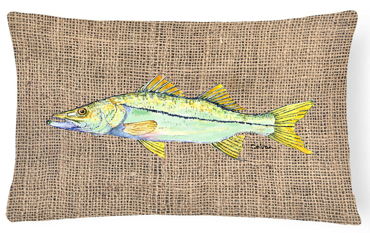 Fish - Snook Decorative   Canvas Fabric Pillow by Caroline&#39;s Treasures