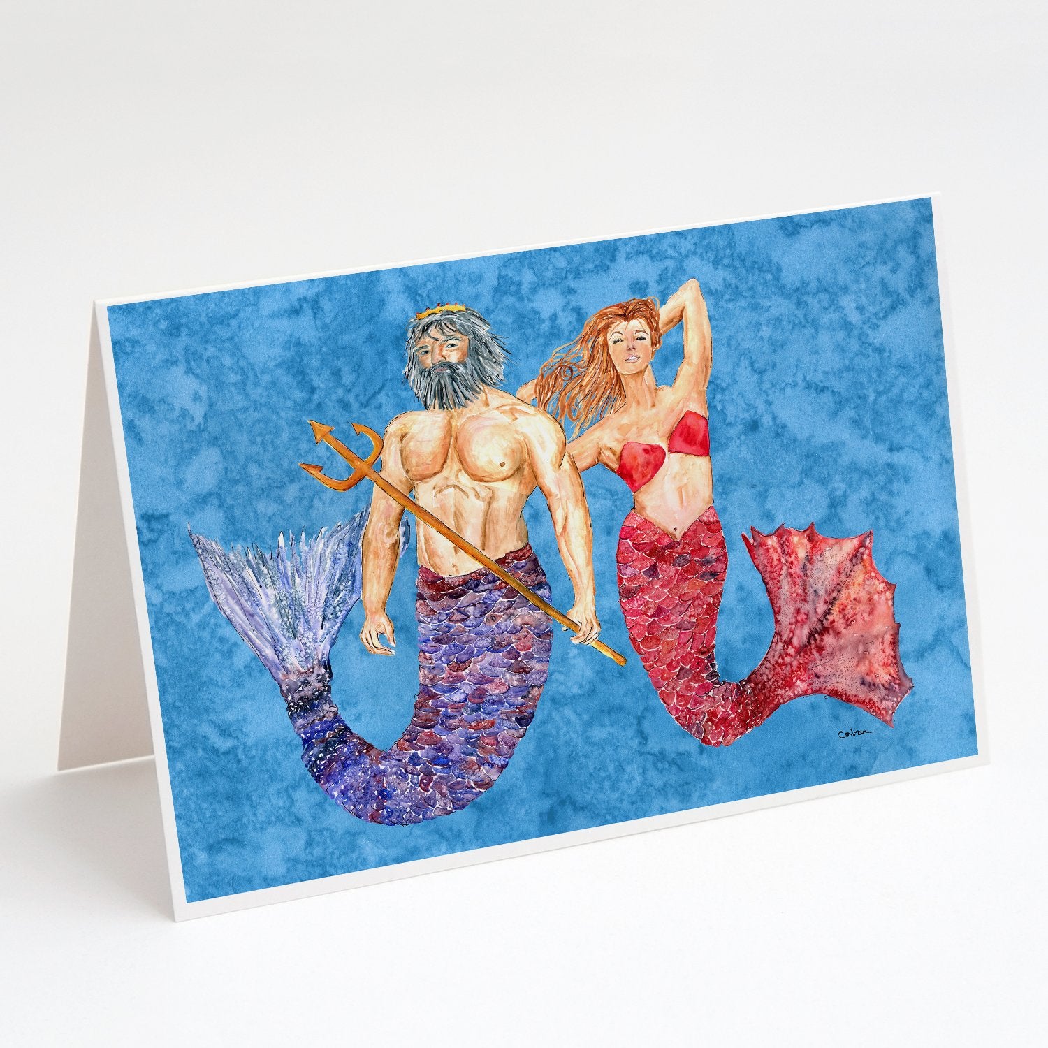 Buy this Mermaid and Merman Greeting Cards and Envelopes Pack of 8