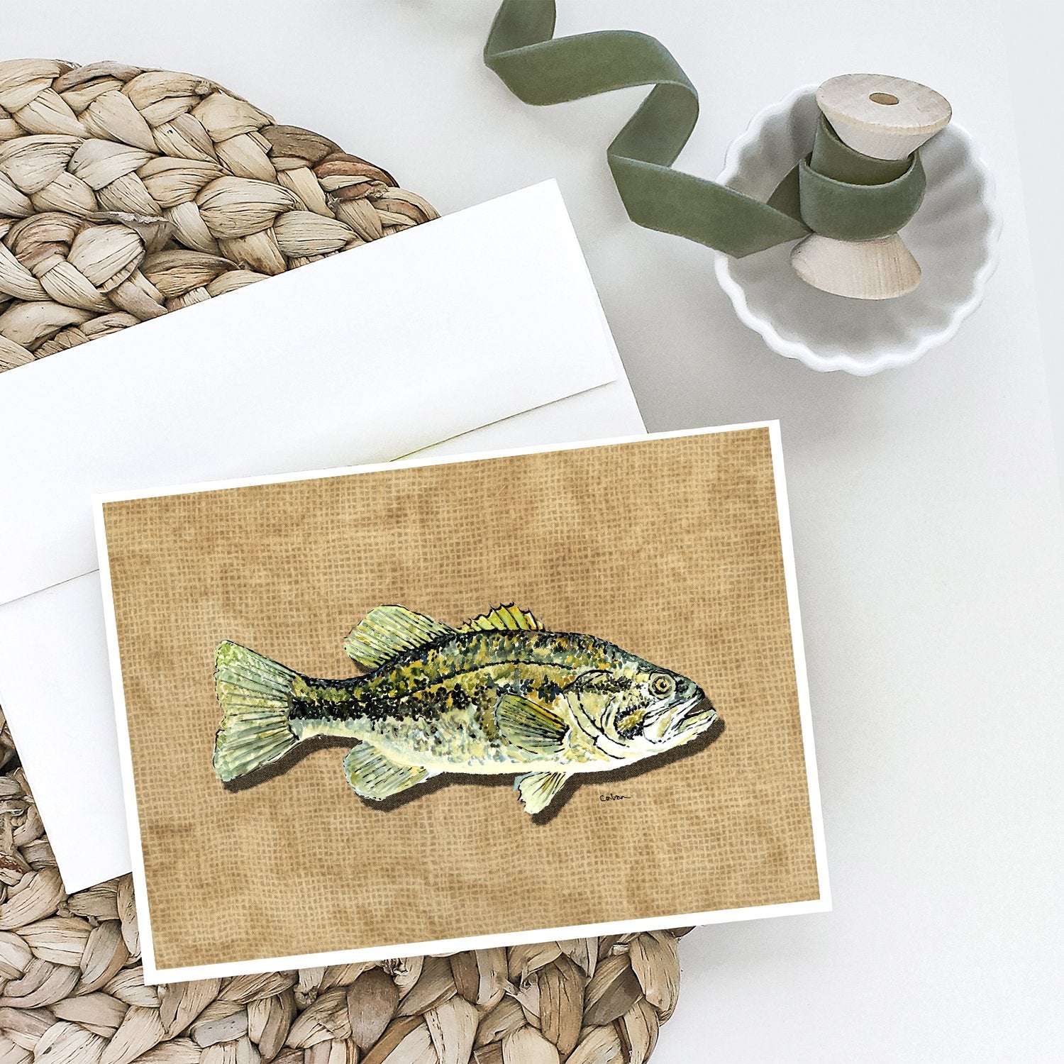 Buy this Small Mouth Bass Greeting Cards and Envelopes Pack of 8