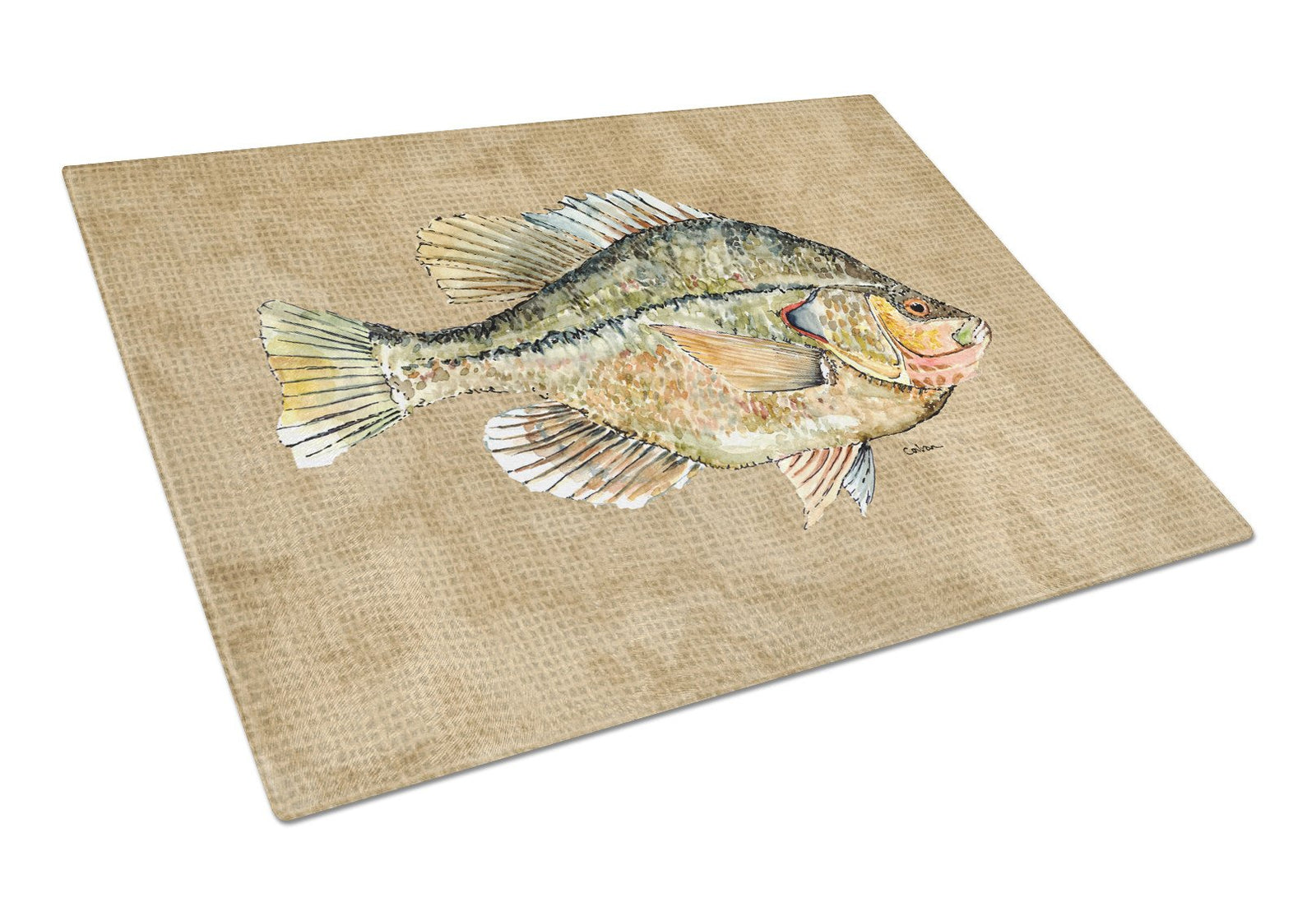 Croppie Glass Cutting Board Large by Caroline's Treasures