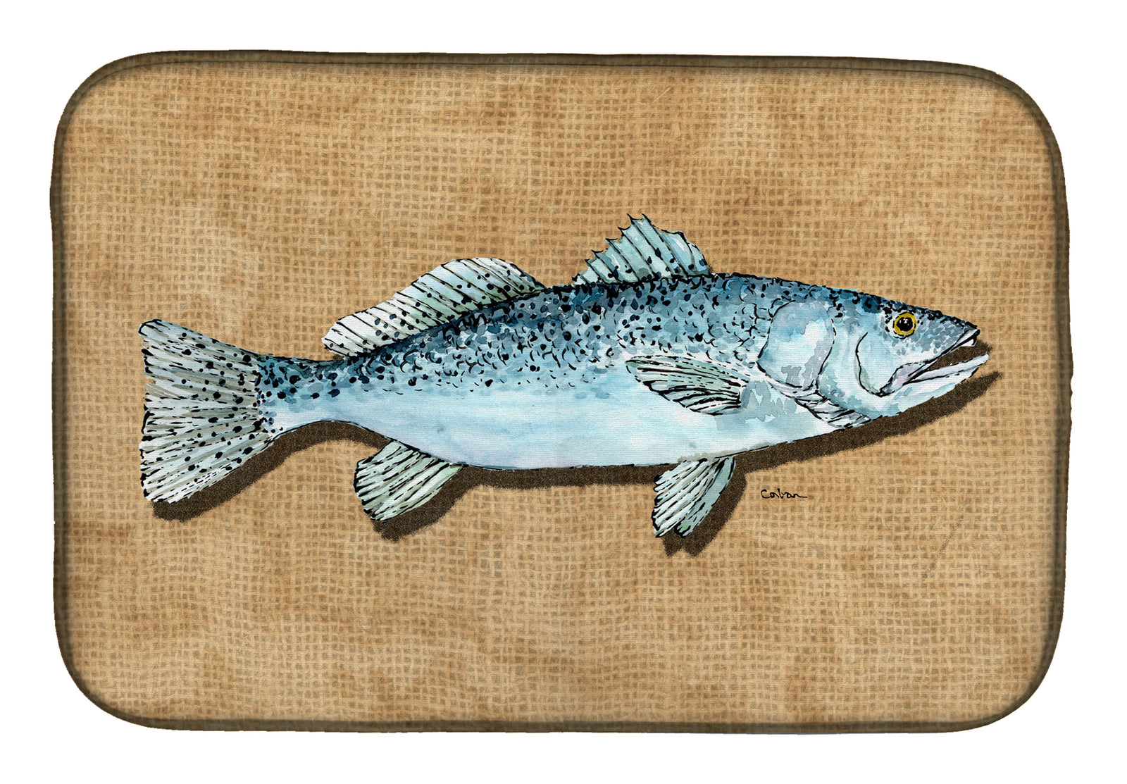Speckled Trout Dish Drying Mat 8809DDM