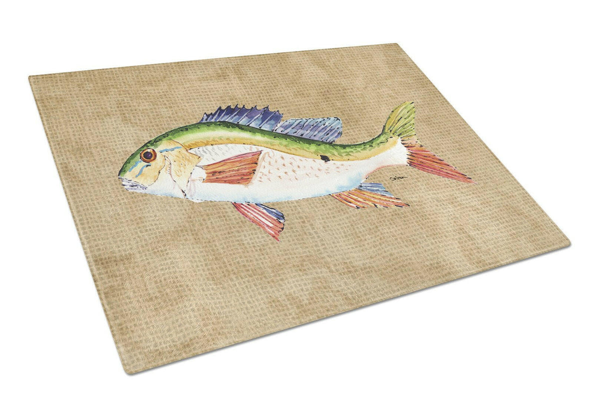 Rainbow Trout Glass Cutting Board Large by Caroline&#39;s Treasures