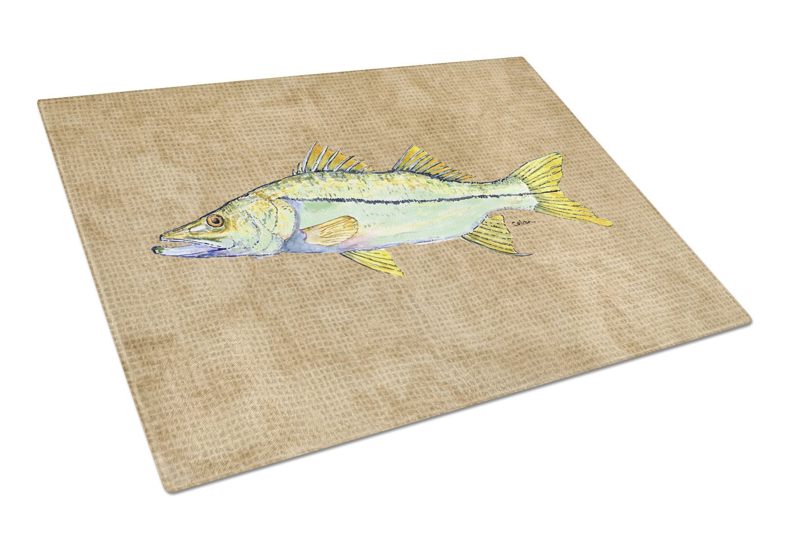 Snook Glass Cutting Board Large by Caroline's Treasures