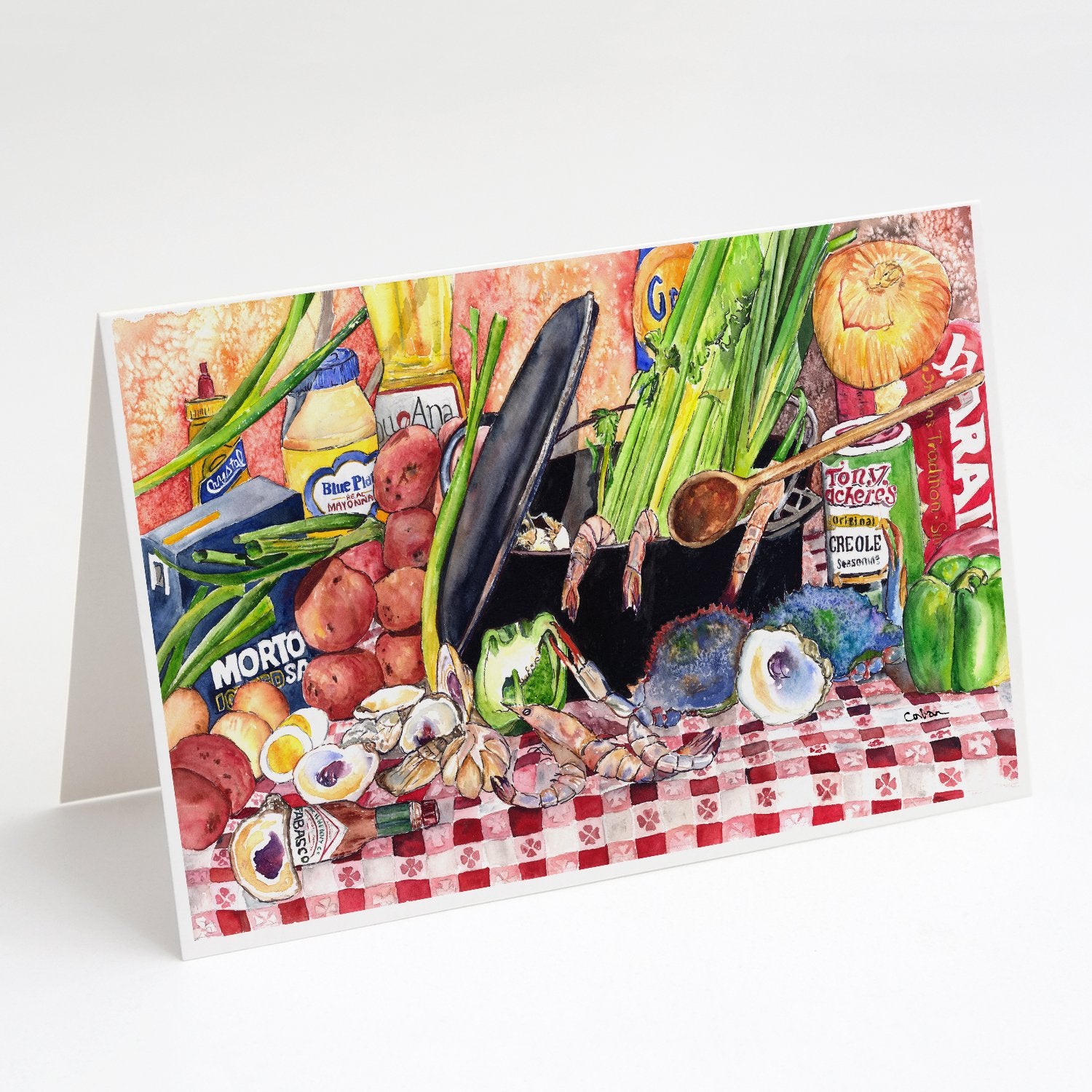 Buy this Gumbo and Potato Salad Greeting Cards and Envelopes Pack of 8
