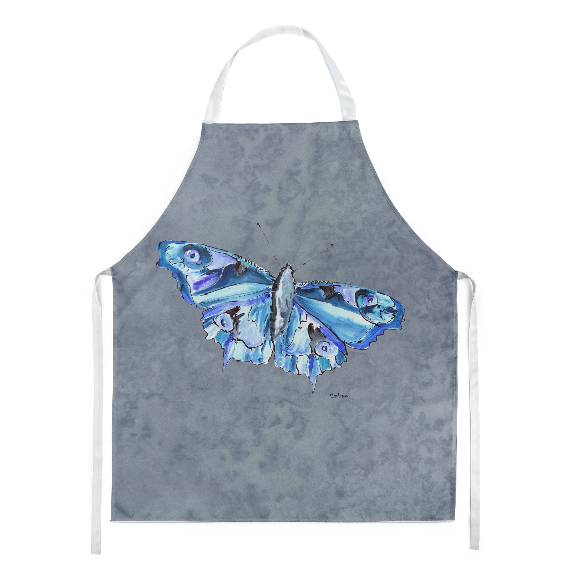 Butterfly on Gray Apron