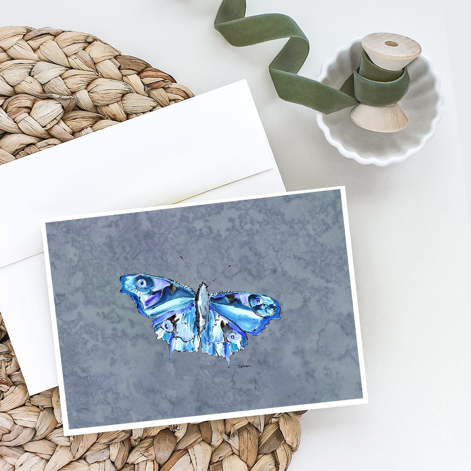 Buy this Butterfly on Gray Greeting Cards and Envelopes Pack of 8