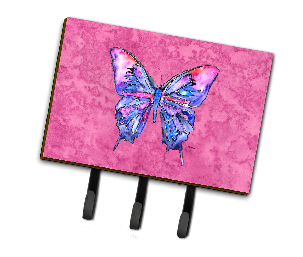 Butterfly on Pink Leash or Key Holder