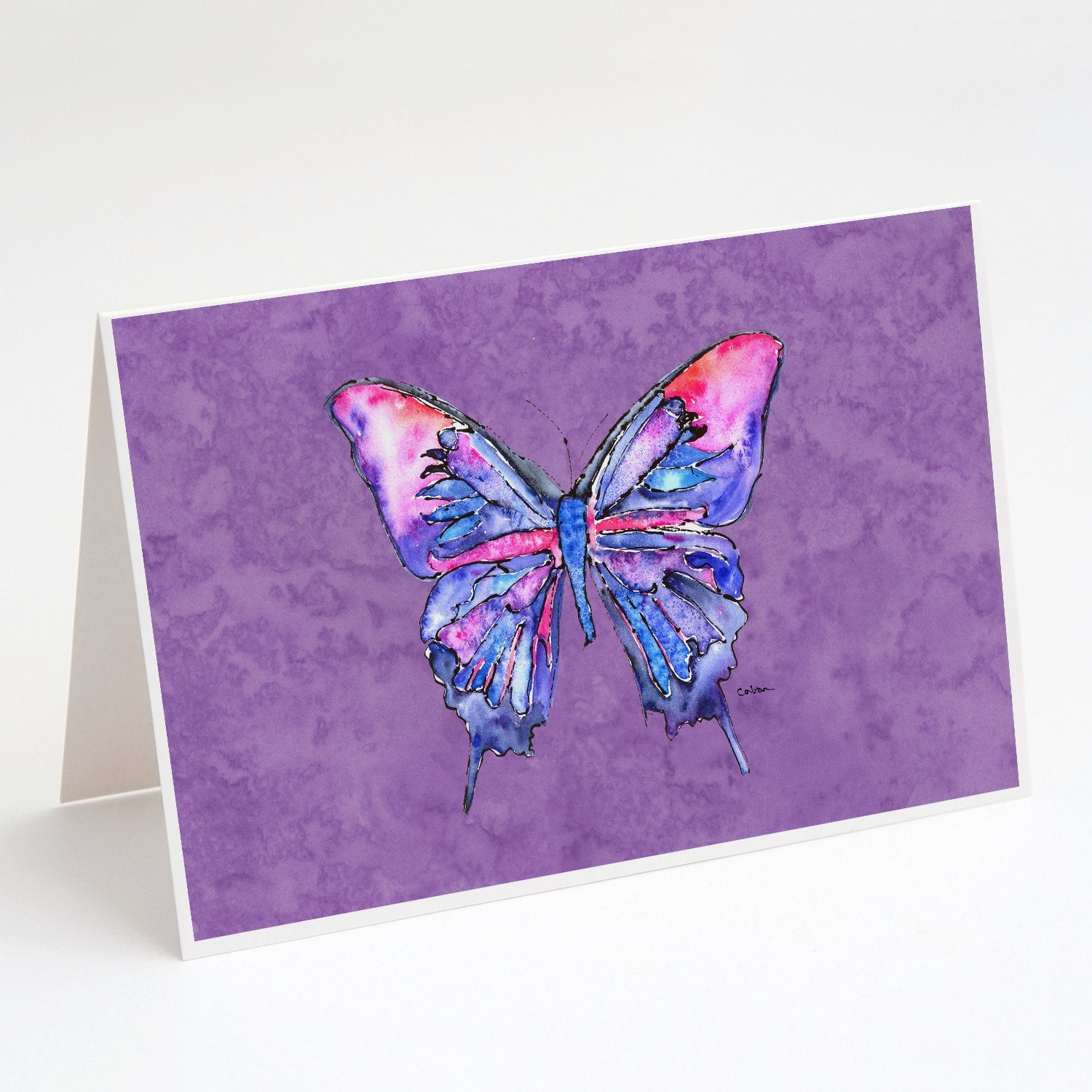 Buy this Butterfly on Purple Greeting Cards and Envelopes Pack of 8