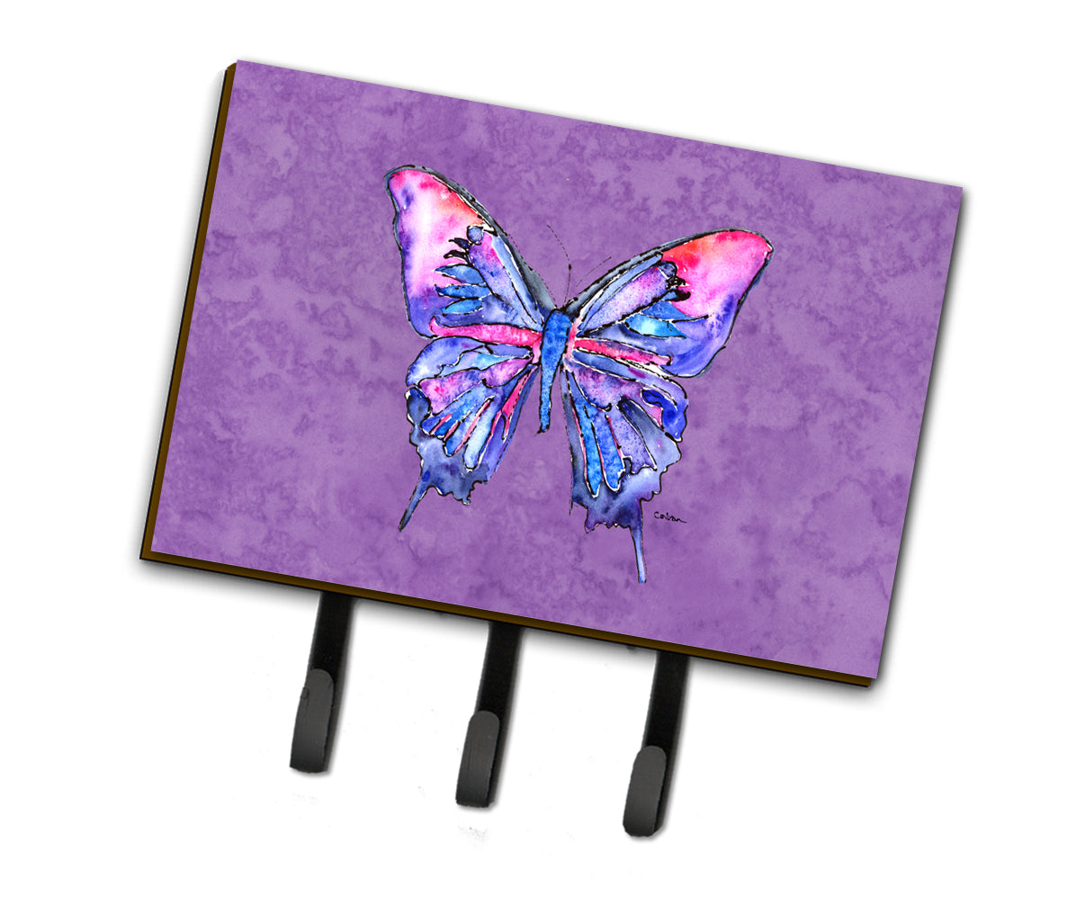 Butterfly on Purple Leash or Key Holder