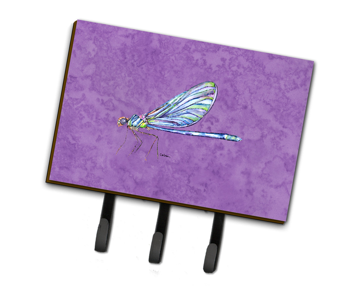 Dragonfly on Purple Leash or Key Holder