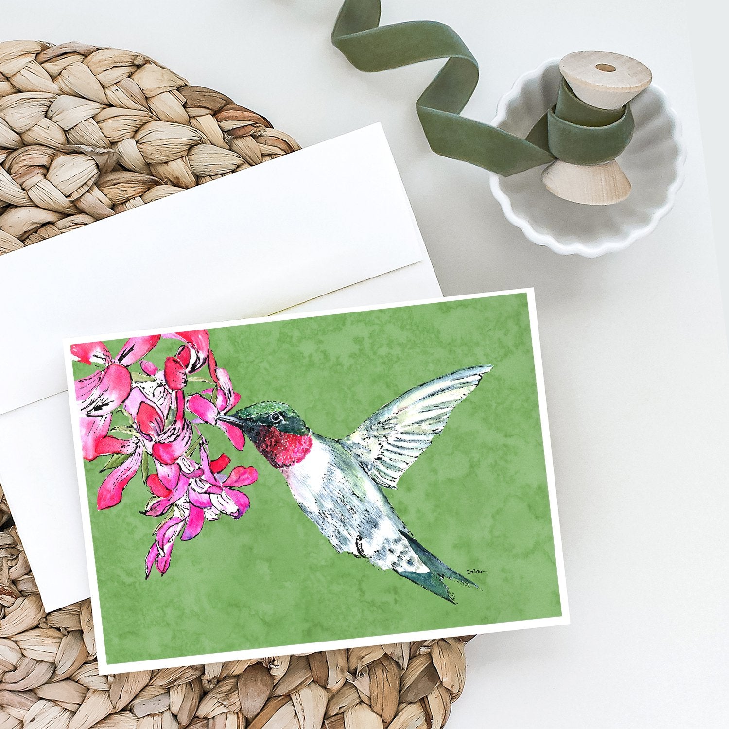 Hummingbird Greeting Cards and Envelopes Pack of 8 - the-store.com