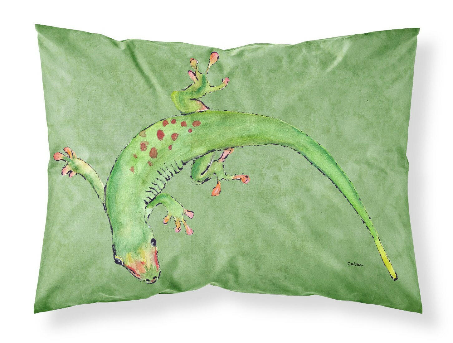 Gecko Moisture wicking Fabric standard pillowcase by Caroline's Treasures