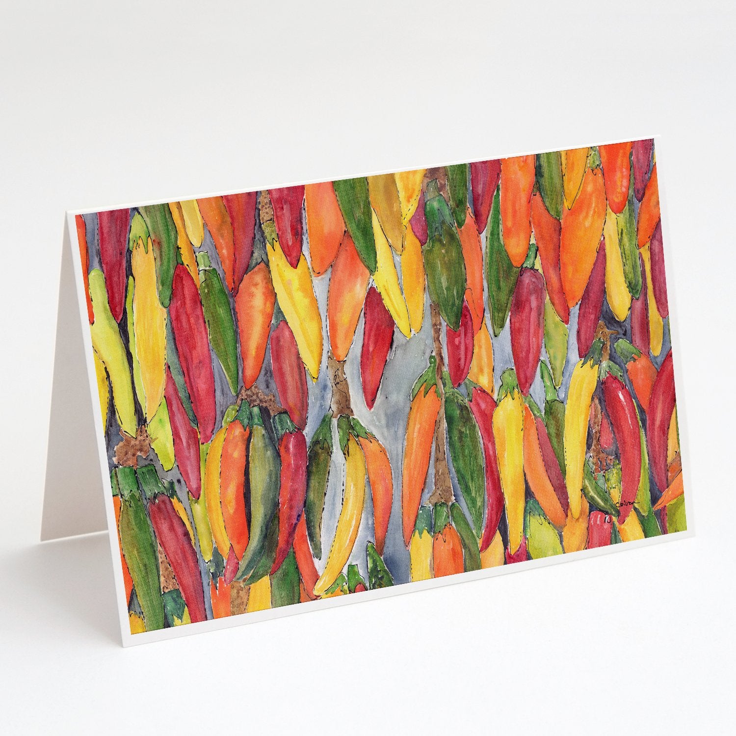 Buy this Hot Peppers Greeting Cards and Envelopes Pack of 8
