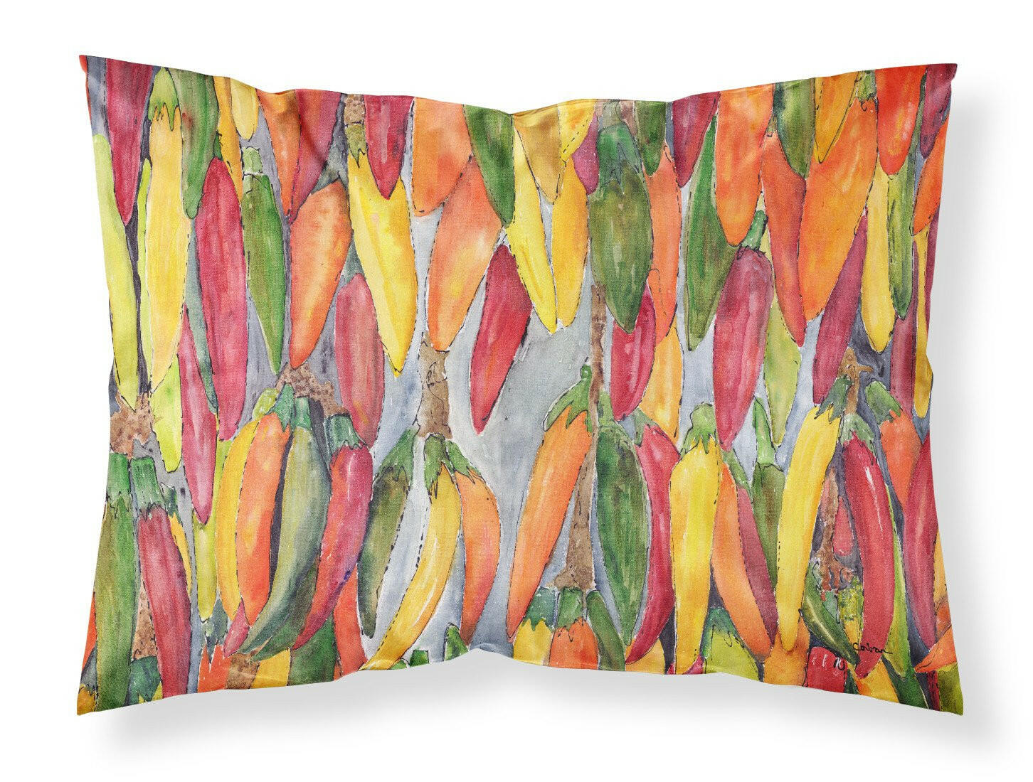 Hot Peppers Moisture wicking Fabric standard pillowcase by Caroline's Treasures