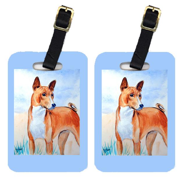Pair of 2 Red Basenji Luggage Tags by Caroline's Treasures