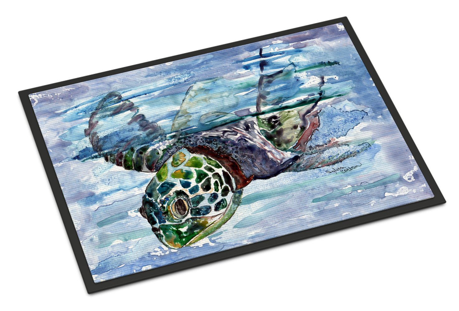 Loggerhead Turtle in a Dive Indoor or Outdoor Mat 24x36 8941JMAT by Caroline's Treasures
