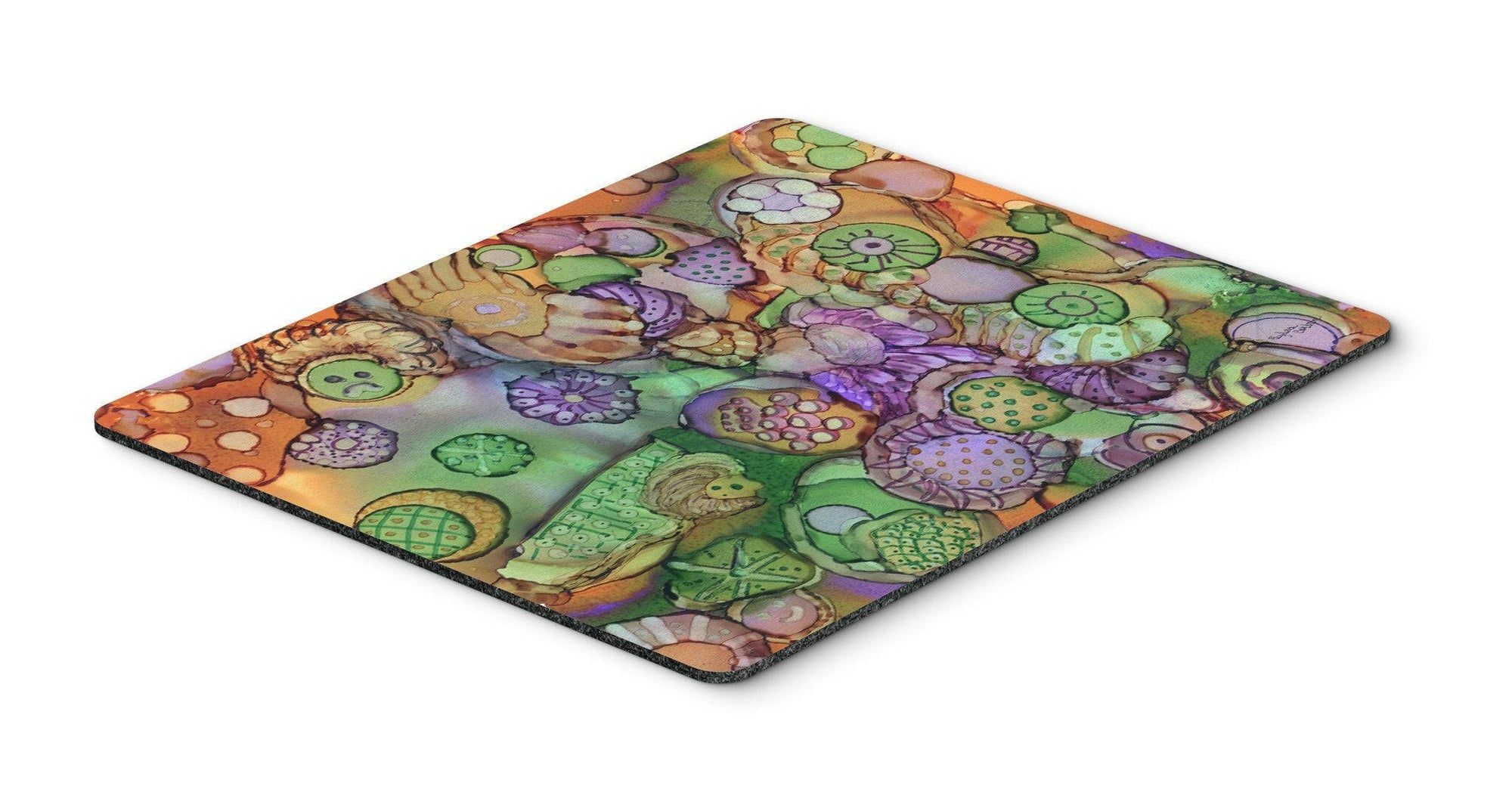 Abstract in Purple Green and Orange Mouse Pad, Hot Pad or Trivet 8971MP by Caroline's Treasures