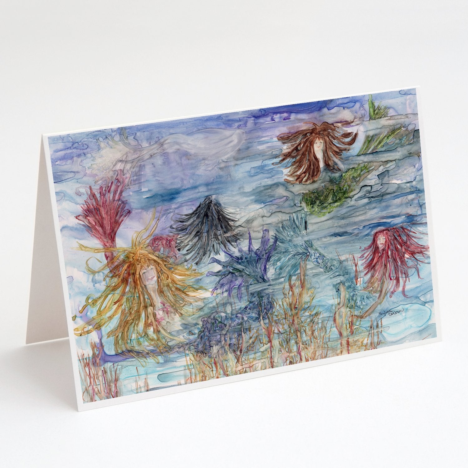 Buy this Abstract Mermaid Water Fantasy Greeting Cards and Envelopes Pack of 8