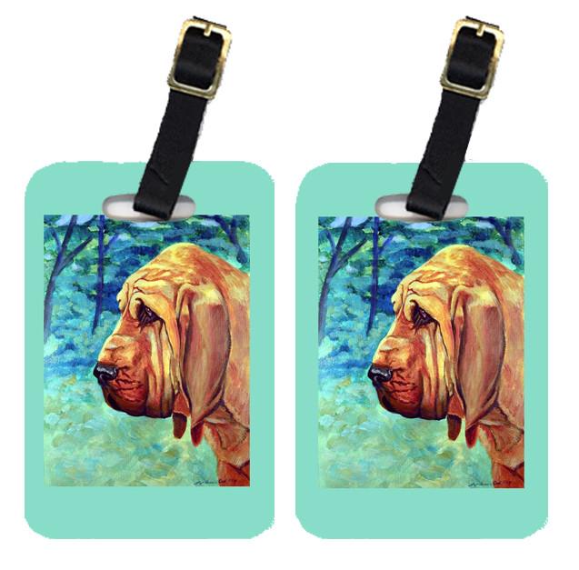 Pair of 2 Bloodhound Thoughtful Luggage Tags by Caroline's Treasures