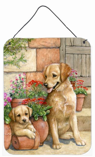 Father and Son Yellow Labrador Wall or Door Hanging Prints CDCO0383DS1216 by Caroline's Treasures